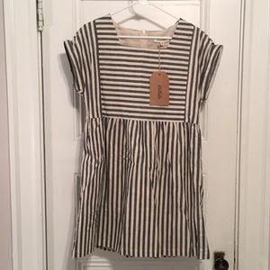 Short sleeve, striped dress